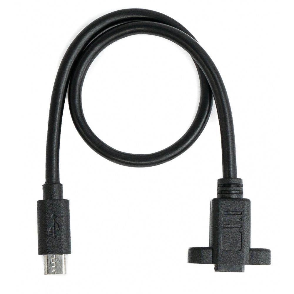 USB 2.0 Kabel 30 Cm Micro B Stecker Schraubbuchse Schwarz Verbindung Für Elektronische Geräte