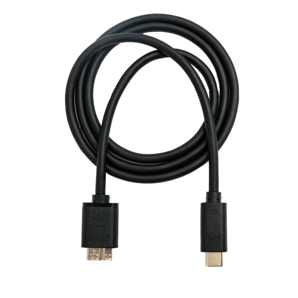 SYSTEM-S USB 3.1 Kabel 100 cm Typ C Stecker zu 3.0 Micro B Stecker in Schwarz