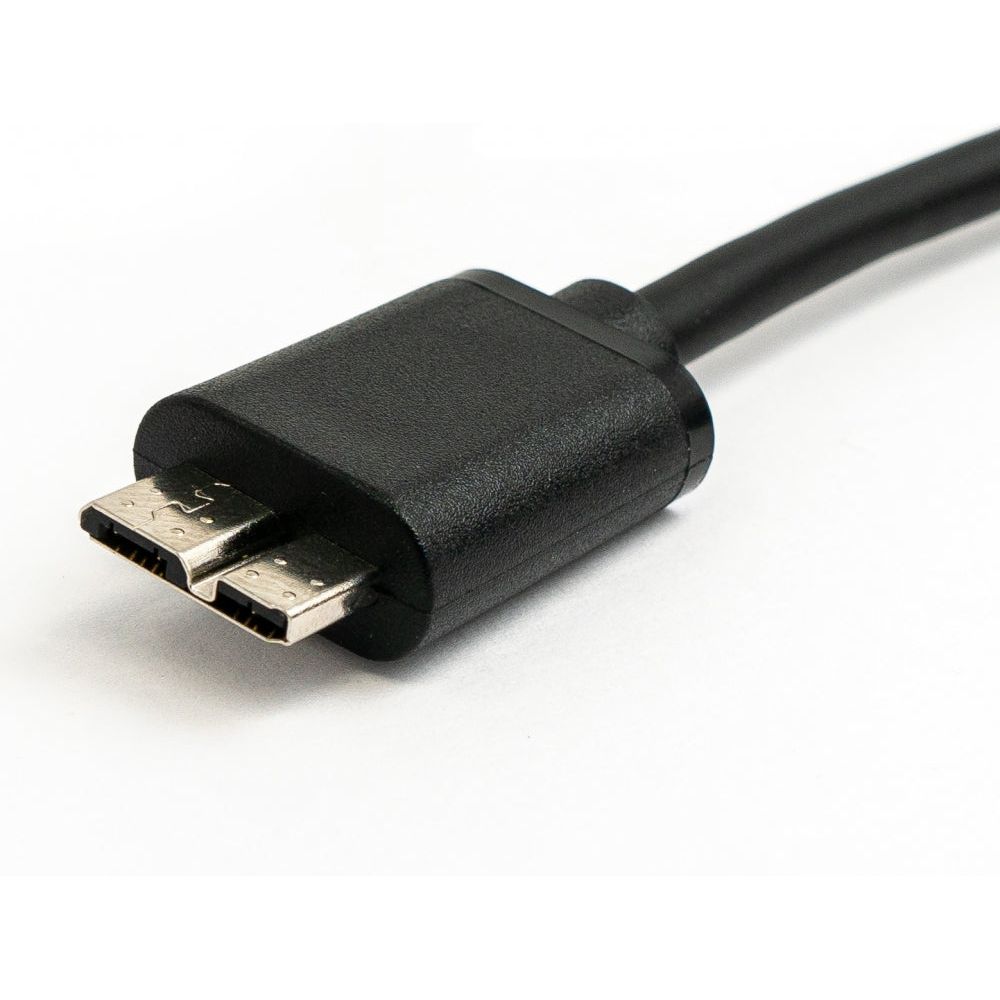 SYSTEM-S USB 3.1 Kabel 100 cm Typ C Stecker zu 3.0 Micro B Stecker in Schwarz