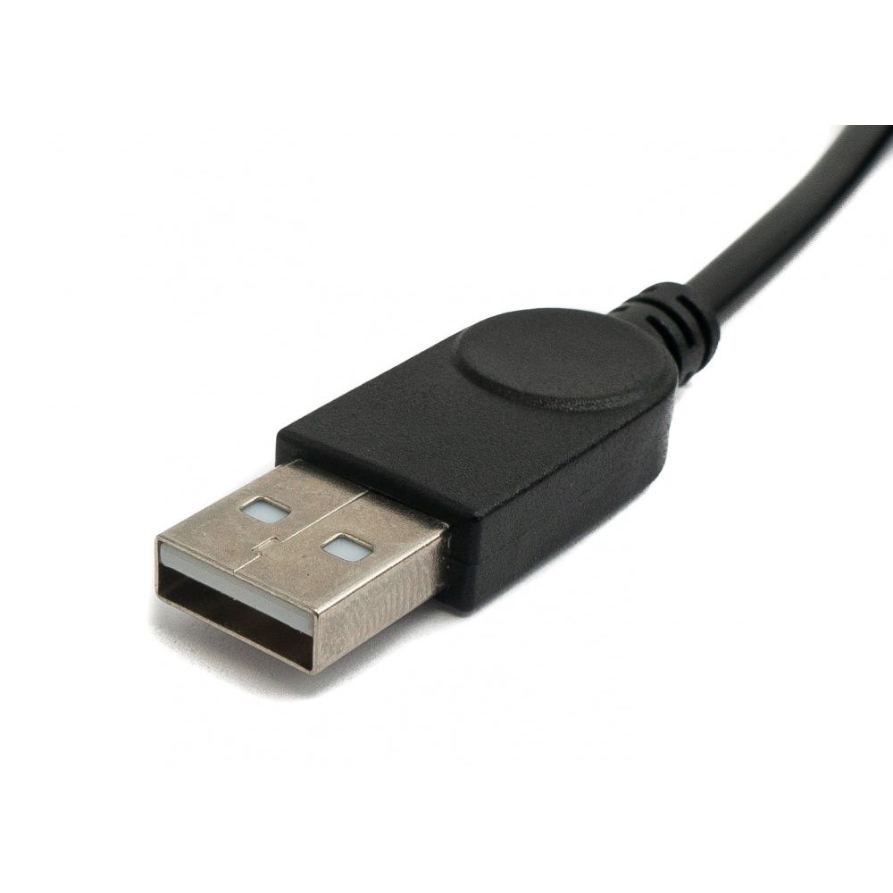 SYSTEM-S USB 2.0 Kabel 100 cm Typ B Stecker zu A Stecker Winkel in Schwarz