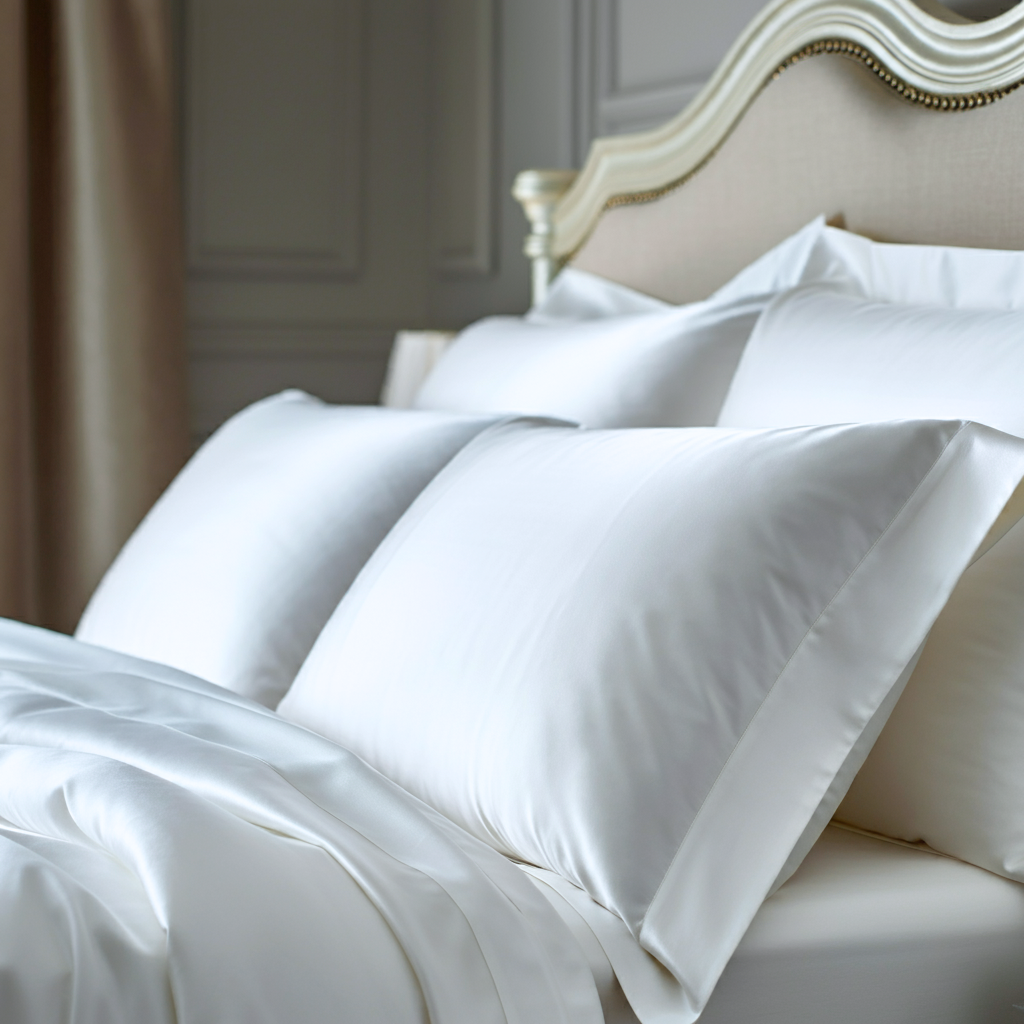 Charm Baumwolle Satin Kissenbezug Aus 100 Prozent Ägyptischer Baumwolle Mit 600 Fadendichte Und Seidigem Satinfinish