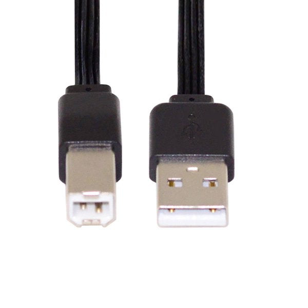 USB 2.0 Kabel Typ B Zu Typ A Kurz 13 cm Flach Schwarz Systemhaus Zakaria Perfekt Für PC Drucker