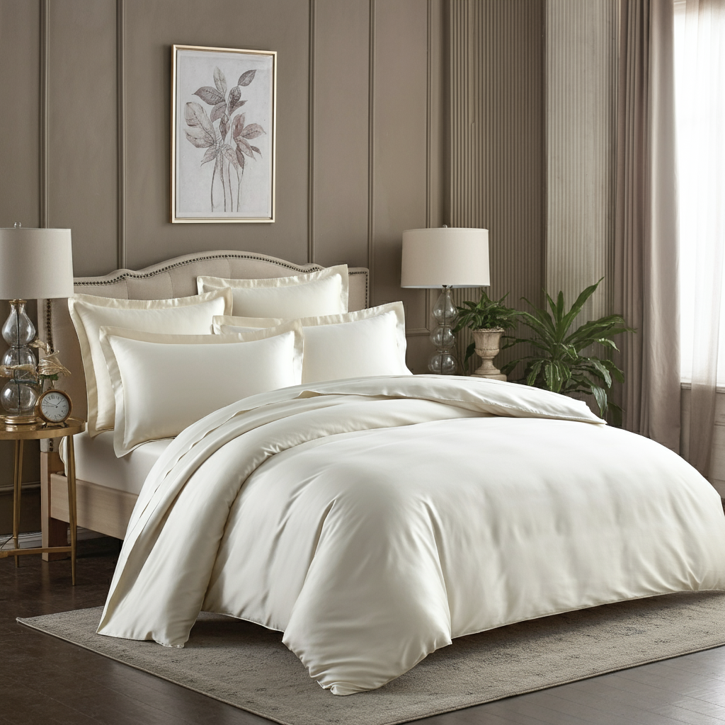 Charm Kollection Kissenbezug Aus Ägyptischer Baumwolle Mit Fließsatin Und 600 Fadendichte Glänzend Luxuriös