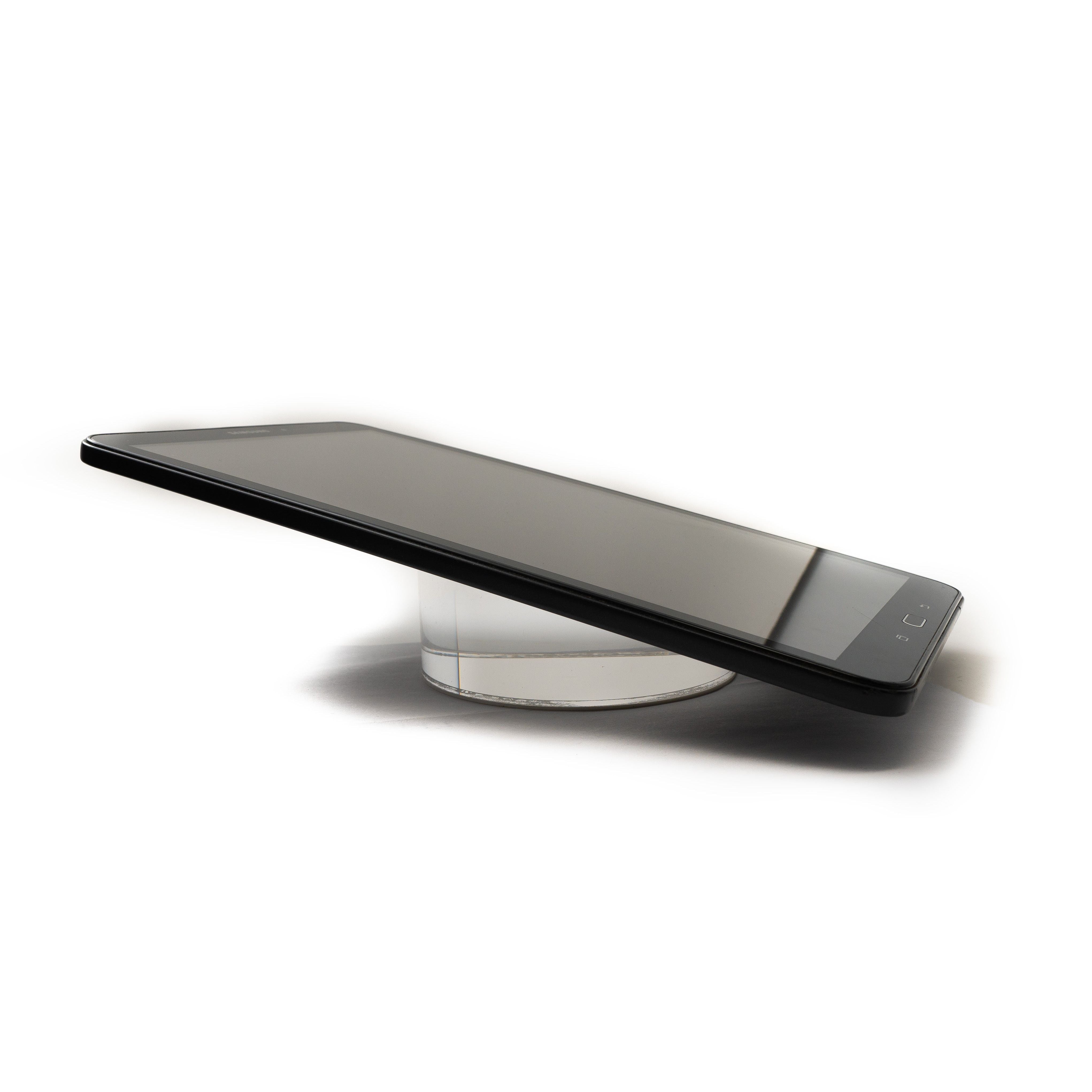 Transparente Zylinder Sockel Stütze Ablage Für Smartphone Und Tablet Mit Rutschfestem Gel