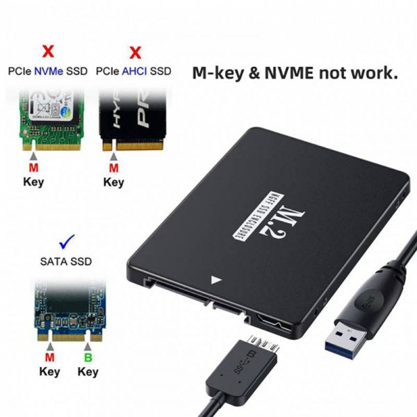 SYSTEM-S NGFF B+M Key M.2 SSD Karte zu 2,5 Zoll SATA Micro USB 3.0 Combo HDD
