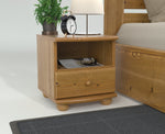 Claudia Kiefer Massivholz Nachttisch Nachtschrank | 1-Schublade und 1 Regal | 100% Bio Kiefer