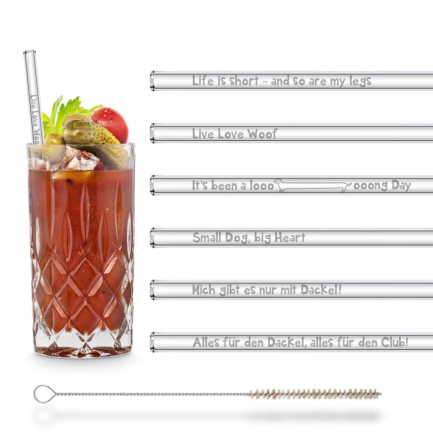 Dackel Glasstrohhalme 6 lustige Dackel Sprüche für alle Hundeliebhaber
