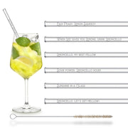 Limoncello Spritz Glasstrohhalme - 6 lustige Limoncello Sprüche auf Strohhalmen