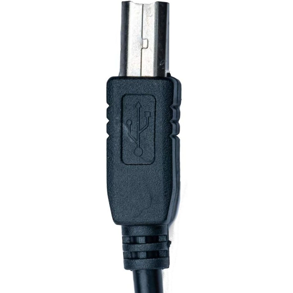 SYSTEM-S USB 2.0 Kabel 3 m Typ B Stecker zu Typ A Stecker Kabel Ladekabel in Schwarz