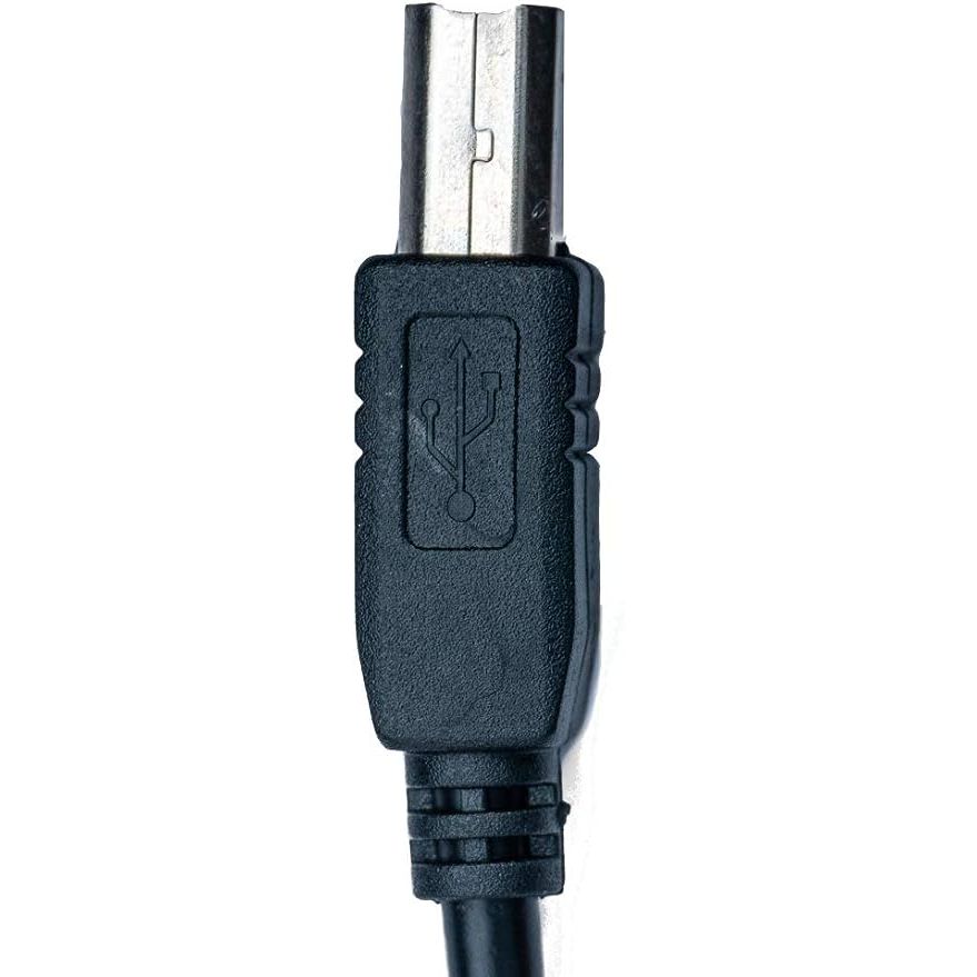 SYSTEM-S USB 2.0 Kabel 10 m Typ B Stecker zu Typ A Stecker Kabel Ladekabel in Schwarz