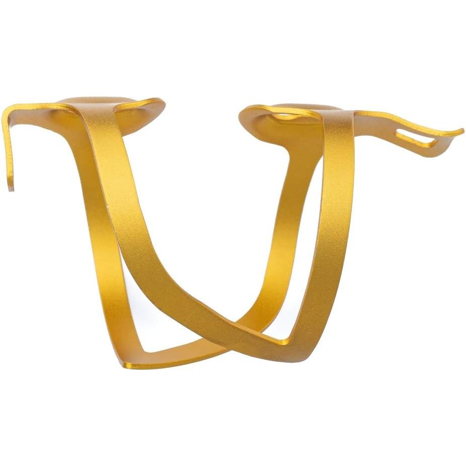 SYSTEM-S Fahrrad Flaschenhalter Halterung Befestigung aus Metall goldfarben