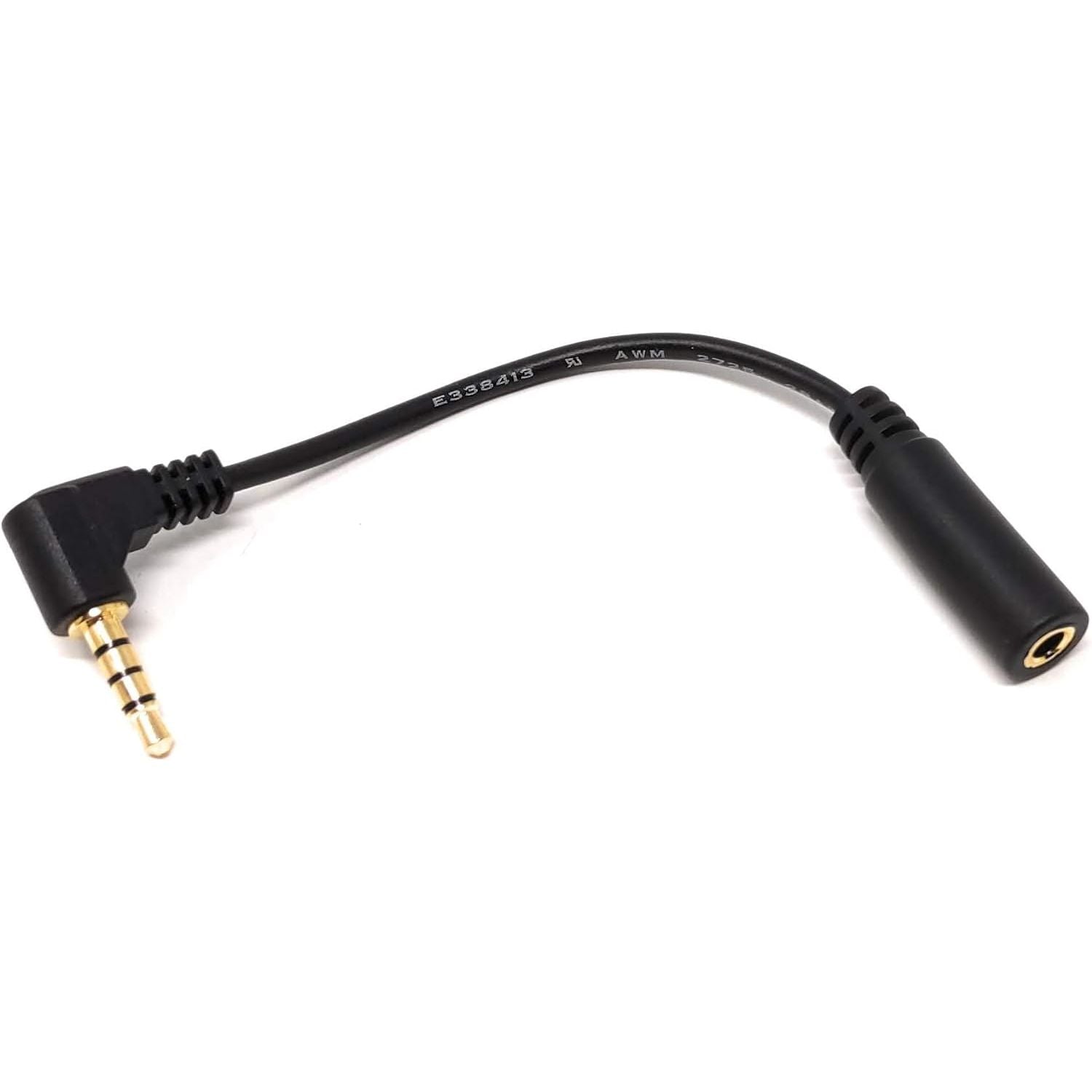 90 Grad Winkeladapter 3,5 mm Klinke Vierpolig TRRS Kabel Adapter 10 cm Kompakt Für Handy