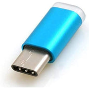 USB TypC Stecker Auf Micro USB Buchse Adapter Blau Verbindet TypC Geräte Mit Micro USB