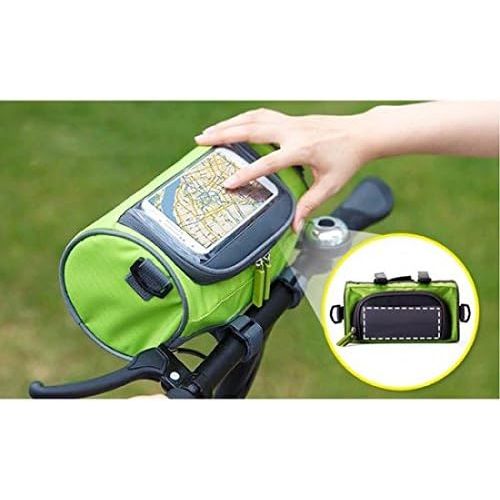 SYSTEM-S 2in1 Lenkertasche Fahrradhalterung Fahrradtasche Schultertasche Schutzhülle für 4,8 Zoll inch Geräte Smartphones in Pink