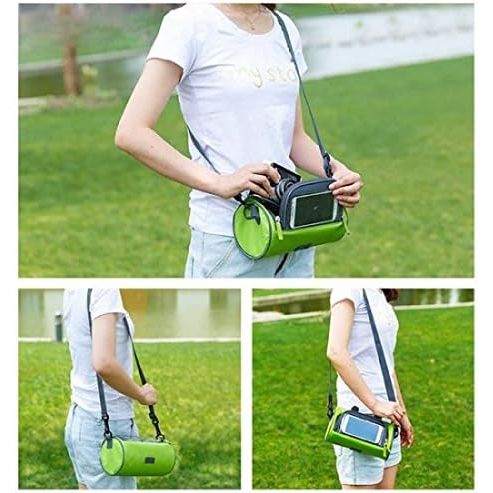 SYSTEM-S 2in1 Lenkertasche Fahrradhalterung Fahrradtasche Schultertasche Schutzhülle für 4,8 Zoll inch Geräte Smartphones in Pink