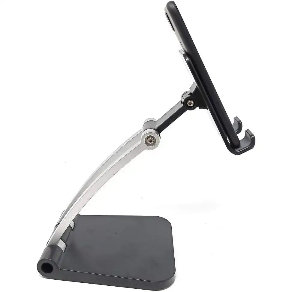 Ausklappbare Metall Standhalterung Schwarz Für Smartphone Mit Drei Gelenken Und Ladefunktion