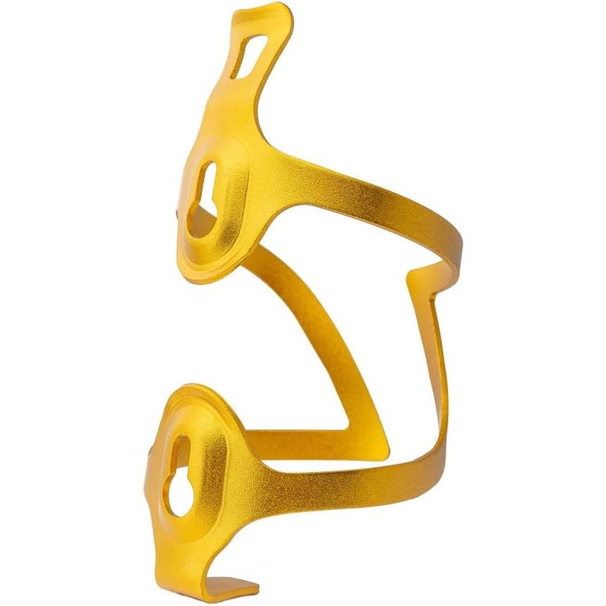 SYSTEM-S Fahrrad Flaschenhalter Halterung Befestigung aus Metall goldfarben