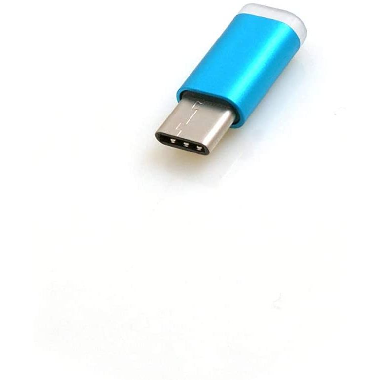 USB TypC Stecker Auf Micro USB Buchse Adapter Blau Verbindet TypC Geräte Mit Micro USB
