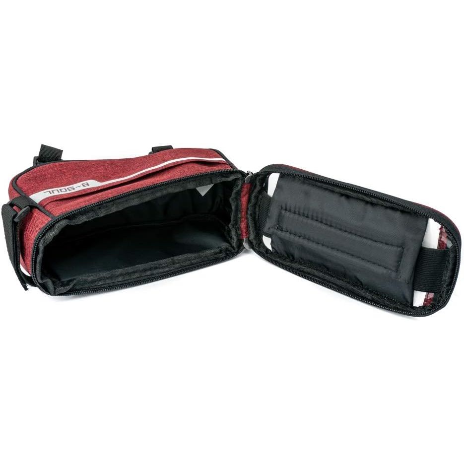 Fahrrad Tasche Halterung Rot Für Smartphone Sichere Lenkerbefestigung Mit Reißverschluss