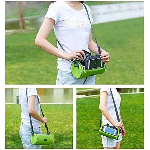 SYSTEM-S 2in1 Lenkertasche Fahrradhalterung Fahrradtasche Schultertasche Schutzhülle für 4,8 Zoll inch Geräte Smartphones