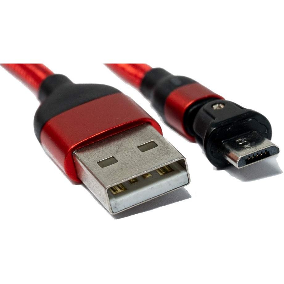 Systemhaus Zakaria USB 2.0 Kabel MikroB Stecker Zu USB TypA Buchse Rot 180 Grad Winkel Hi Speed