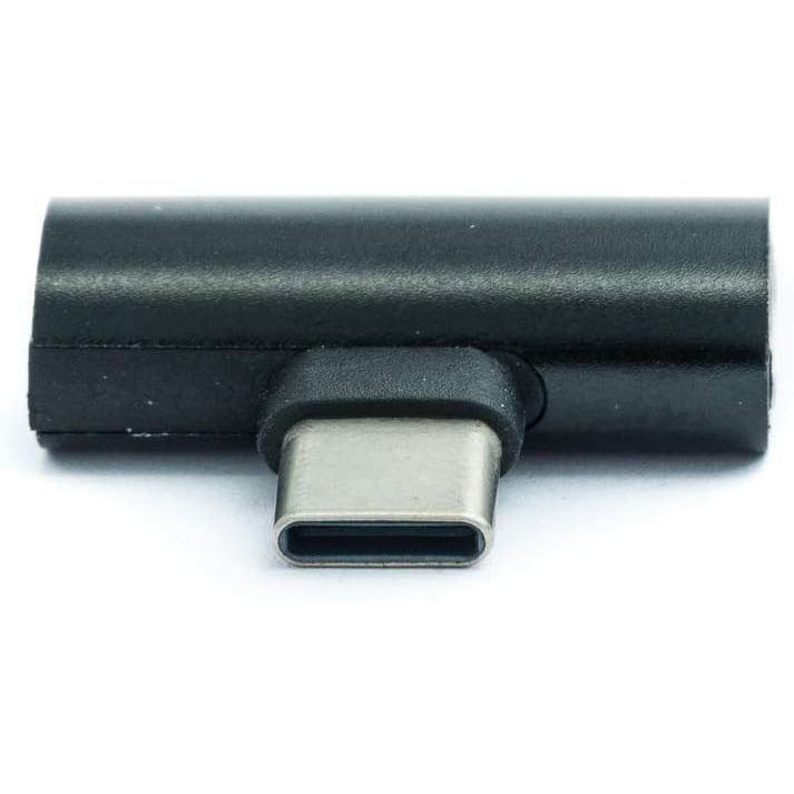 SYSTEM-S USB 3.1 Y Adapter Typ C Stecker zu 2x Typ C Buchse - Audio + Laden zeitgleich