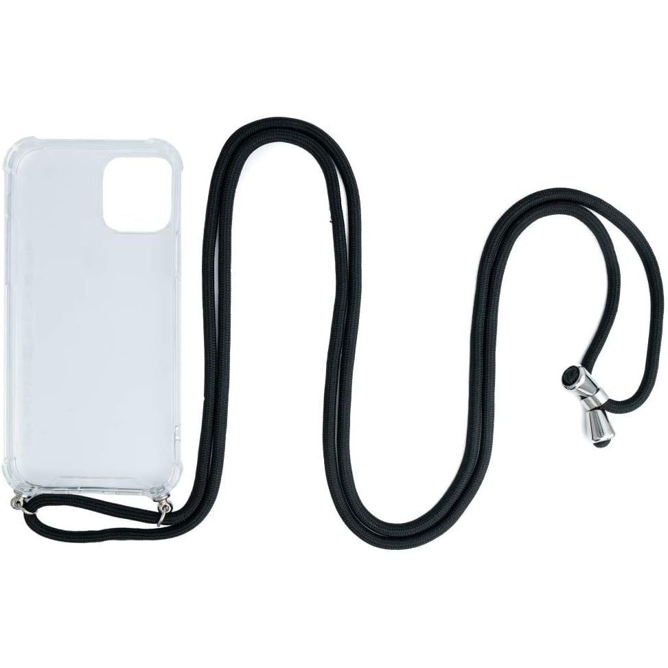 SYSTEM-S Hülle mit Band aus Silikon in transparent Schutzhülle kompatibel mit iPhone 12