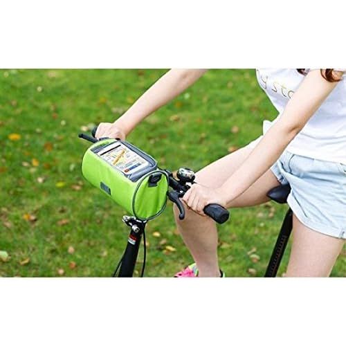 SYSTEM-S 2in1 Lenkertasche Fahrradhalterung Fahrradtasche Schultertasche Schutzhülle für 4,8 Zoll inch Geräte Smartphones in Pink