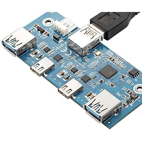 USB Hub Panelmontage 2x USB A 3.0 Und 2x USB C 3.1 Für Motherboard 20 Poliges Anschlusskabel