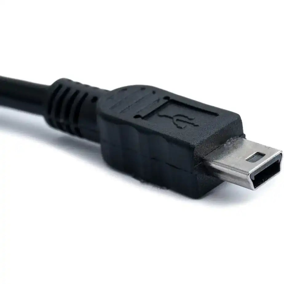 SYSTEM-S USB 2.0 Kabel 30 cm Typ B Buchse Zu Mini Stecker Schraubverbindung Schwarz