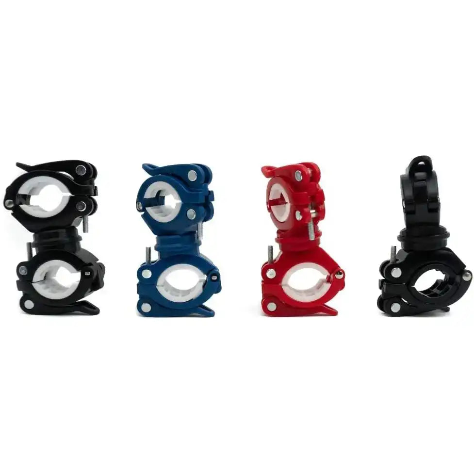 SYSTEM-S Fahrrad Halterung Befestigung in Schwarz Weiß für Lampe Fahrradpumpe