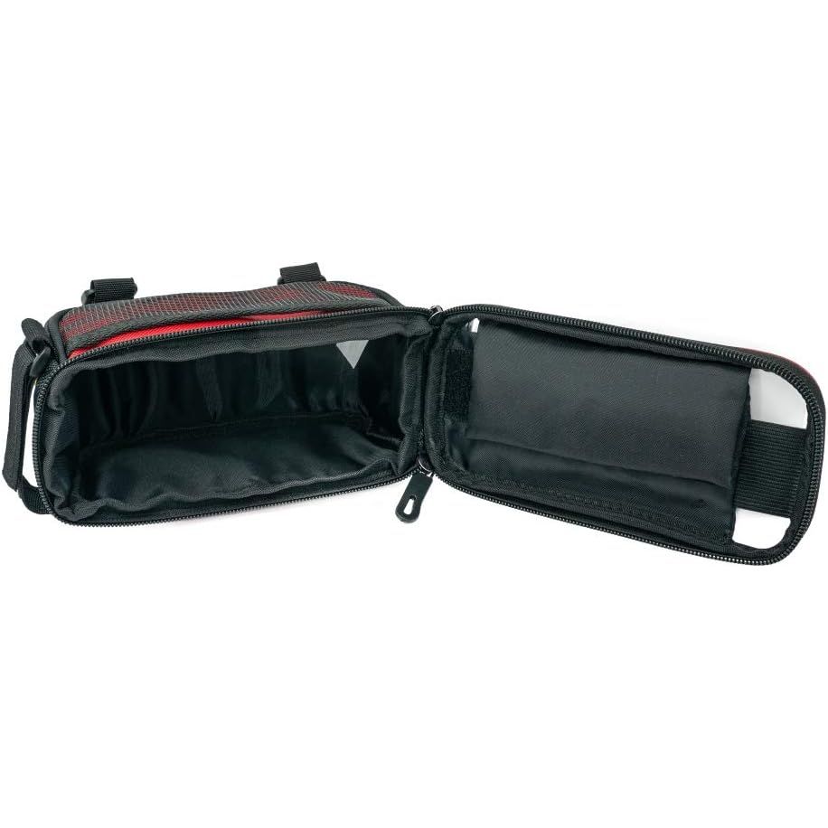 SYSTEM-S Fahrrad Tasche Halterung in Rot Befestigung für Smartphone