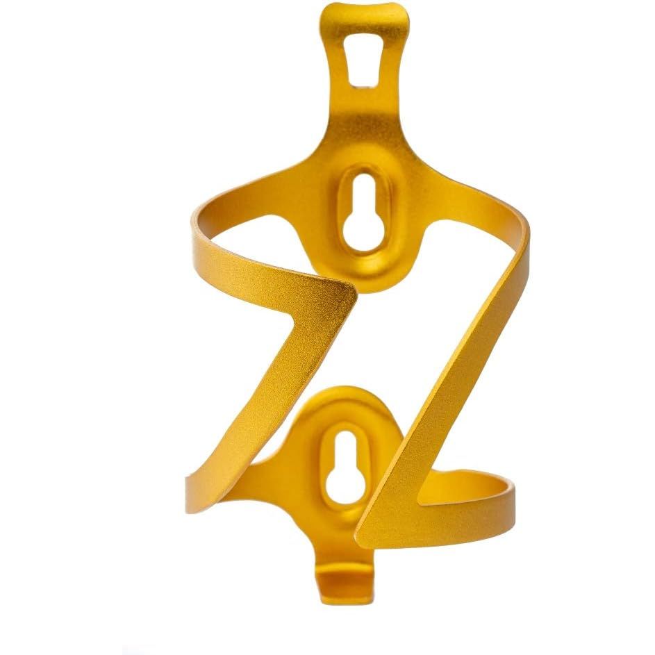 SYSTEM-S Fahrrad Flaschenhalter Halterung Befestigung aus Metall goldfarben
