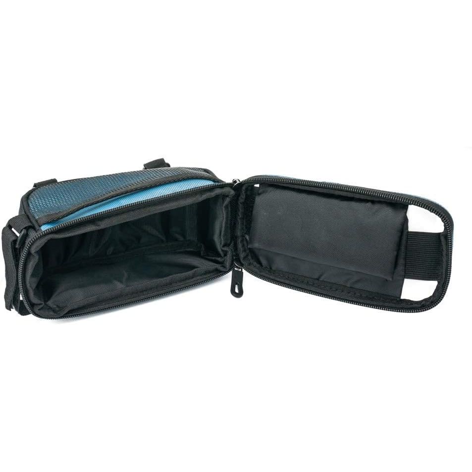 SYSTEM-S Fahrrad Tasche Halterung in Blau Befestigung für Smartphone