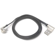 USB C Kabel Mit Winkelstecker Aus Metall Flachband 123 cm Schwarz USB 3.1 Typ C Kabel