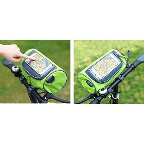 SYSTEM-S 2in1 Lenkertasche Fahrradhalterung Fahrradtasche Schultertasche Schutzhülle für 4,8 Zoll inch Geräte Smartphones in Pink