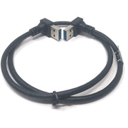 System-S USB Typ A 3.0 Kabel Abwärtsgewinkelt 59 cm USB Typ A Verbindungskabel Für Geräte