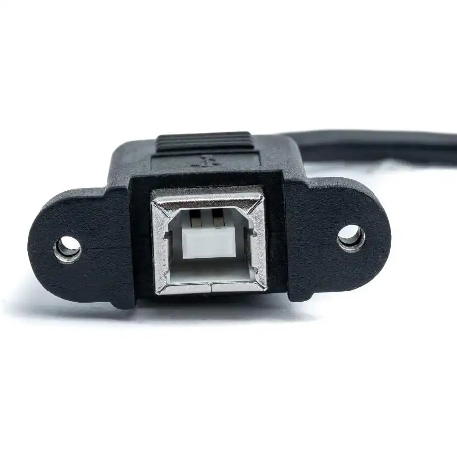 SYSTEM-S USB 2.0 Kabel 30 cm Typ B Buchse Zu Mini Stecker Schraubverbindung Schwarz