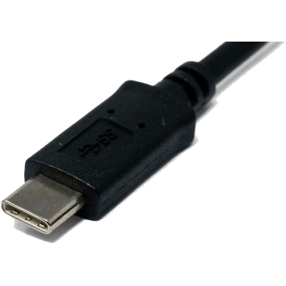 SYSTEM-S USB 3.1 Kabel 1 m Typ C Stecker zu 3.0 Typ A Stecker Winkel (links) in Schwarz