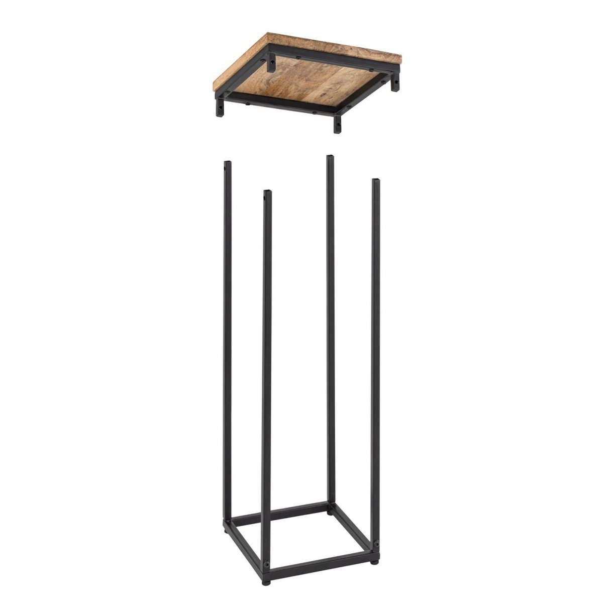 Blumensäulen Set - 25 x 20 x 78 u. 67 cm - Blumen Hocker Pflanzenständer quadratisch