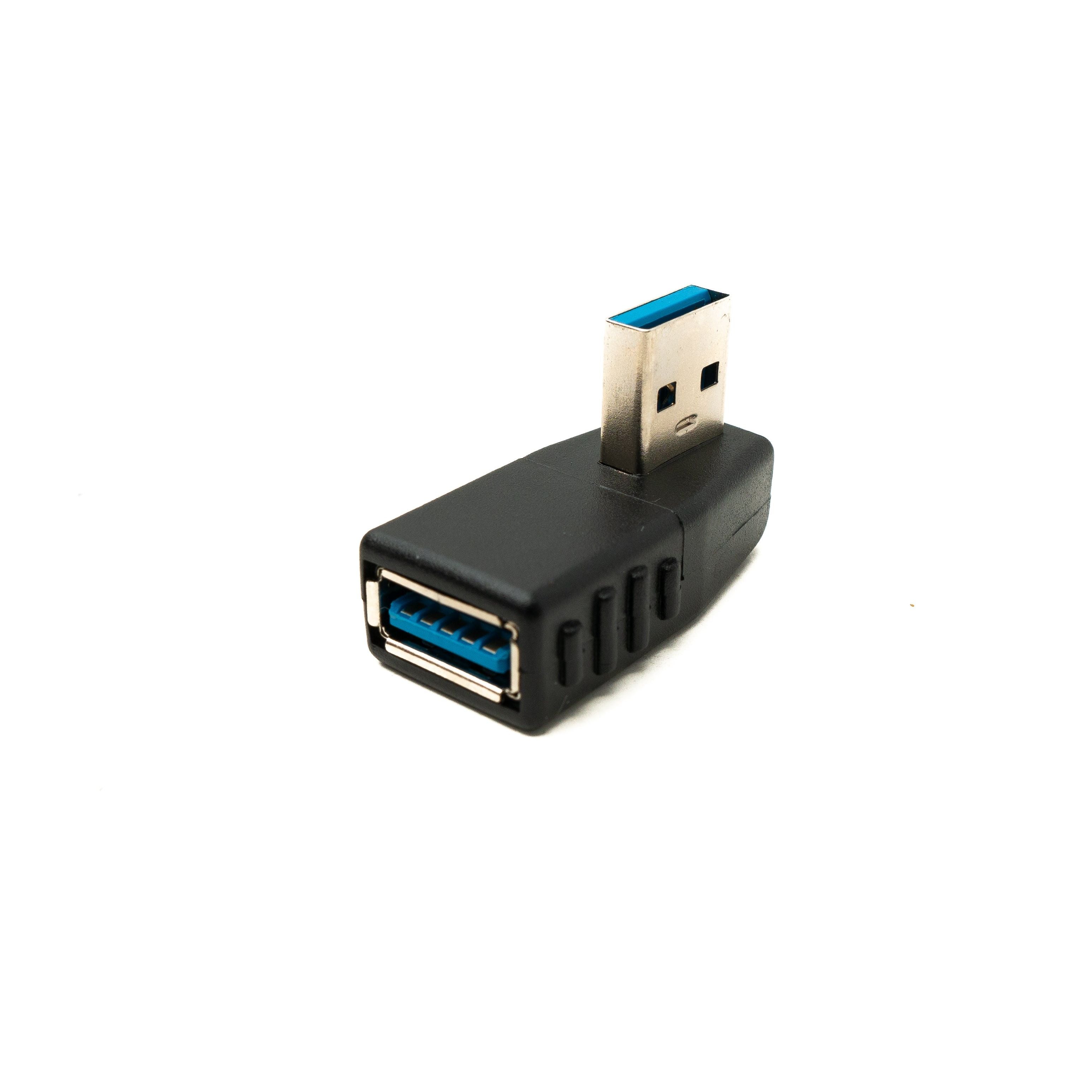 SYSTEM-S USB Typ A 3.0 Female Auf USB Typ A 3.0 Male 90 Grad Rechts Winkeladapter