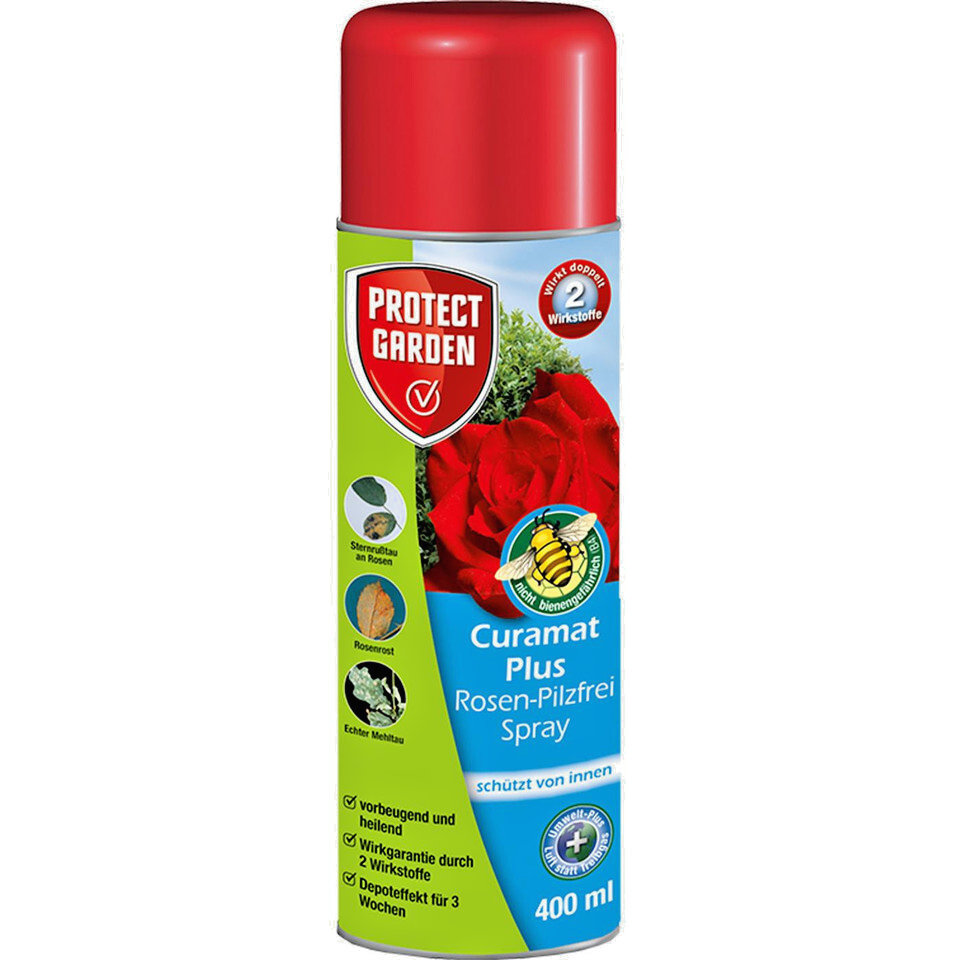 2 x Protect Garden Rosen-Pilzfrei Spray Curamat Plus 400 ml Rosenschutz