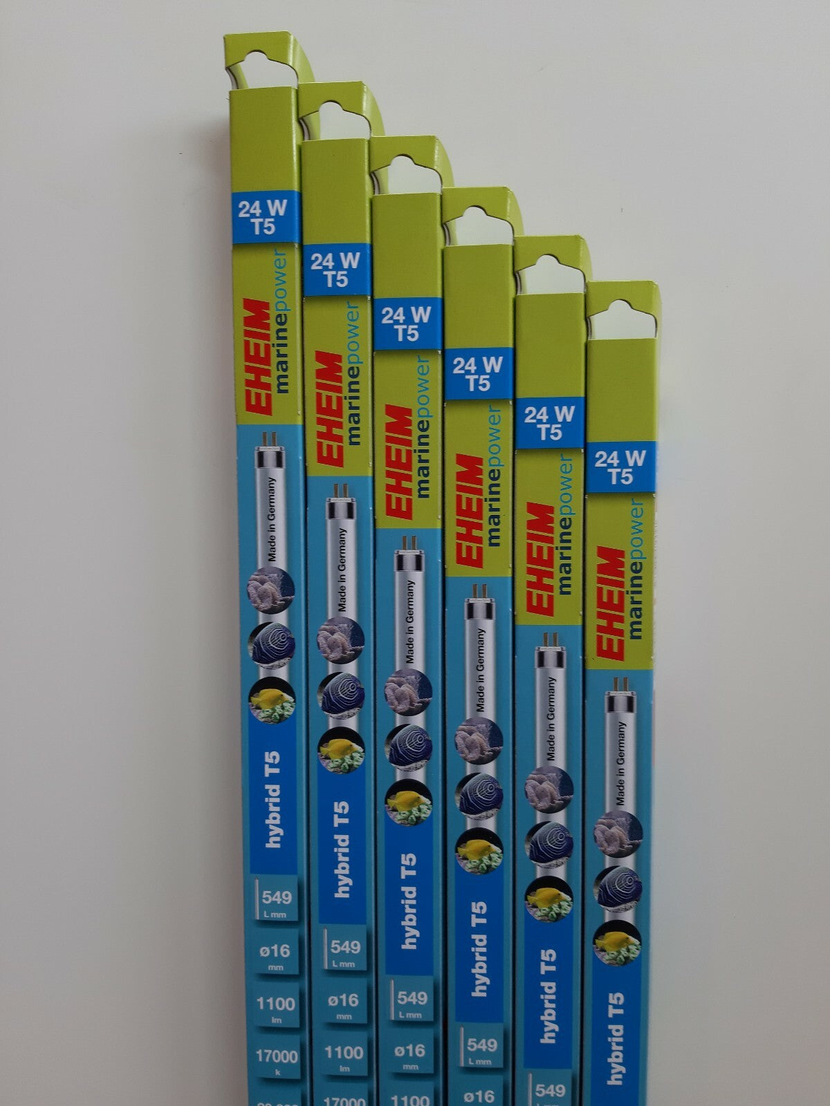 6x Eheim marinepower hybrid T5 24W 549mm Leuchtstoffröhren Aquarium licht 