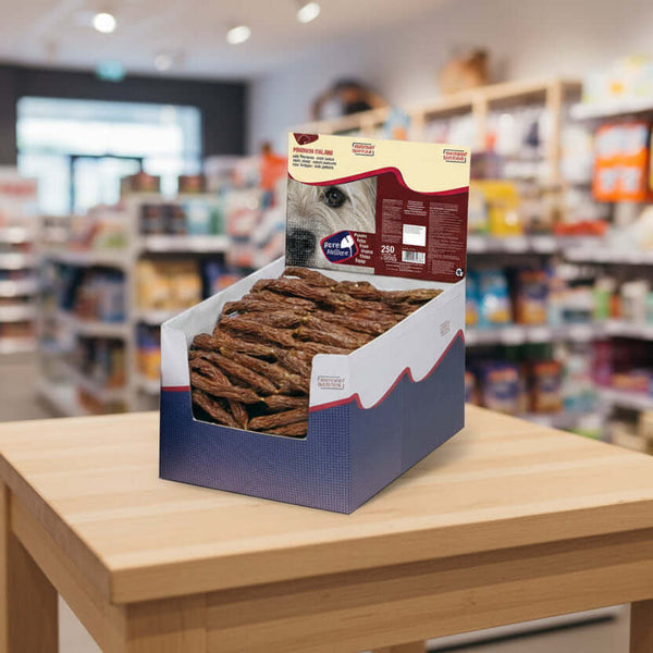 ebi 250 Party Salami - 7Sorten Endloswürstchen, 90 % Fleisch für Hunde Leckerlis