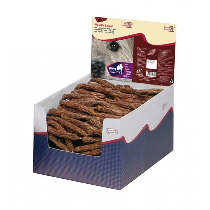 ebi 250 Party Salami - 7Sorten Endloswürstchen, 90 % Fleisch für Hunde Leckerlis