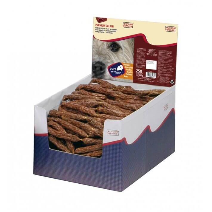 ebi 250 Party Salami - 7Sorten Endloswürstchen, 90 % Fleisch für Hunde Leckerlis