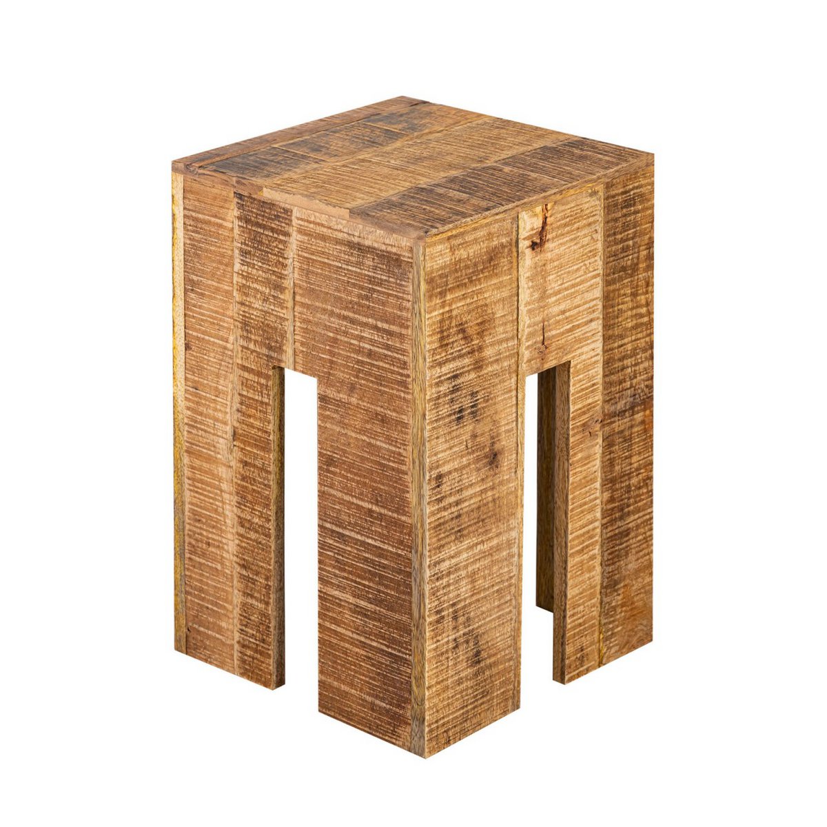Hocker quadratisch - 28 x 45 x 28 cm - Blumenhocker Blumensäule - Mangoholz