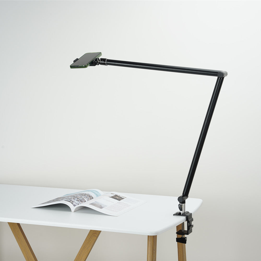 Tischhalterung Mit 360 Grad Schwanenhals Ständer Für Tablets Und Smartphones Schwarz