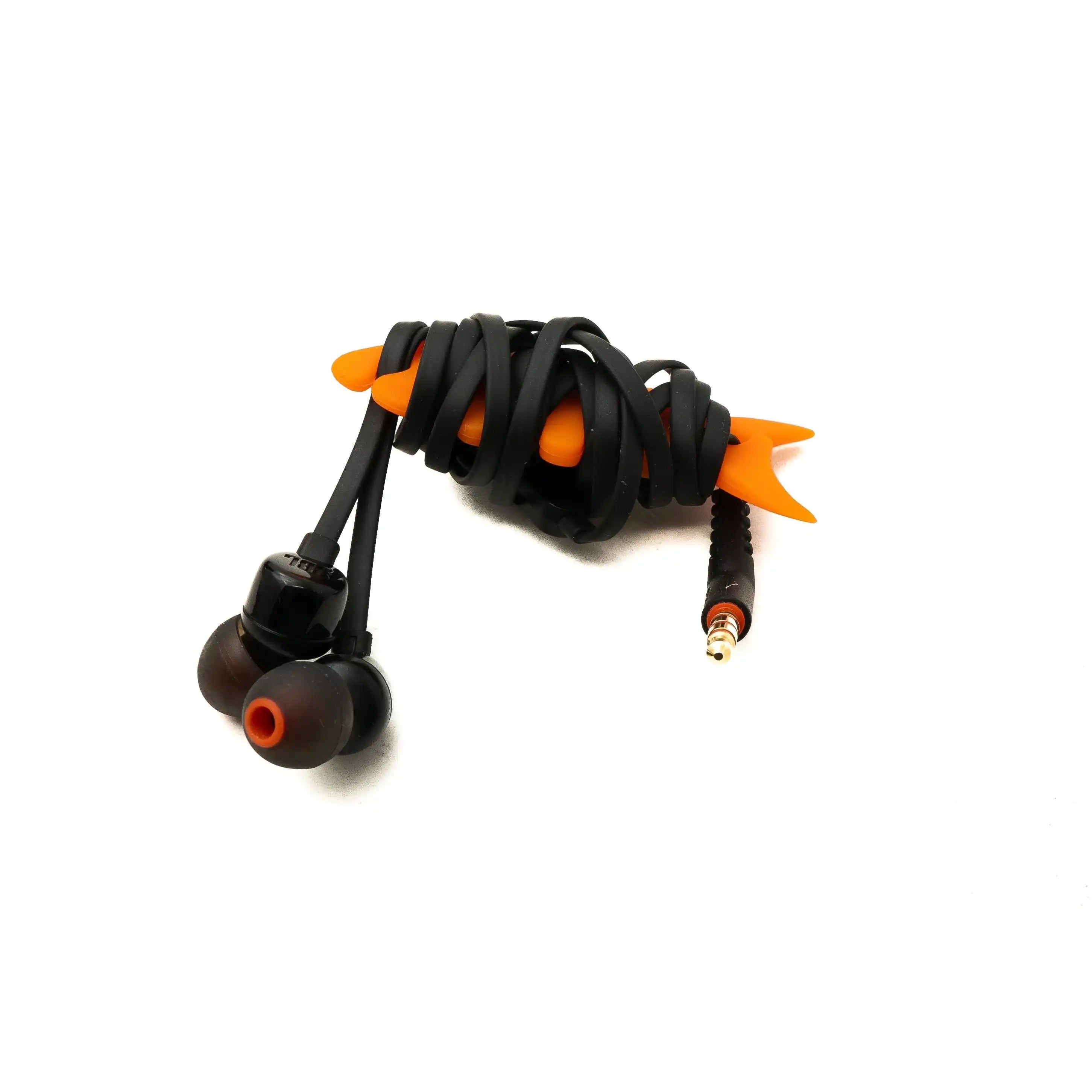 10er Set Fischform Kabelaufroller Aus Silikon Orange Für Kabelmanagement Und Kabelschutz