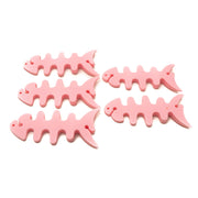 5er Set Kabel Organizer Wrap Fischform Silikon Aufroller Pink Praktischer Kabelschutz Und Aufwicklung